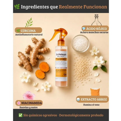 EL SPRAY QUE ACLARA, EXFOLIA Y RENUEVA TU PIEL SIN FROTAR NI DOLOR
