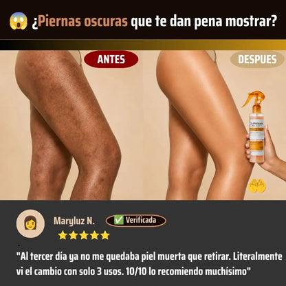 EL SPRAY QUE ACLARA, EXFOLIA Y RENUEVA TU PIEL SIN FROTAR NI DOLOR