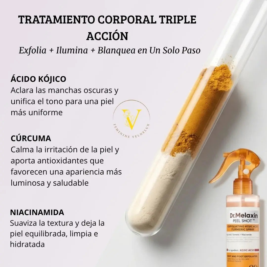 EL SPRAY QUE ACLARA, EXFOLIA Y RENUEVA TU PIEL SIN FROTAR NI DOLOR
